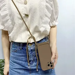 Soft Silicone Crossbody Phone Case with Adjustable Lanyard Strap for Xiaomi 11 Lite 4G (3)