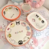 Sanrio Anime Bowl Plate Kuromi My Melody Cartoon Sweet Cute Cinnamoroll Tableware Dormitory Girl Heart Home Water Cup Kid Gifts 1