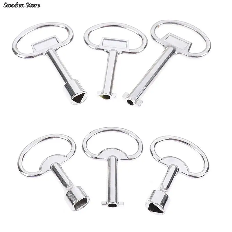 Door Latch Toggle Latch Clamp Cabinet Locks Universal Key Multifunction Wrench Metro Trains Key Lock Elevator Door Electric Cabinet Keys For Triangular Panel Lock 1Pc