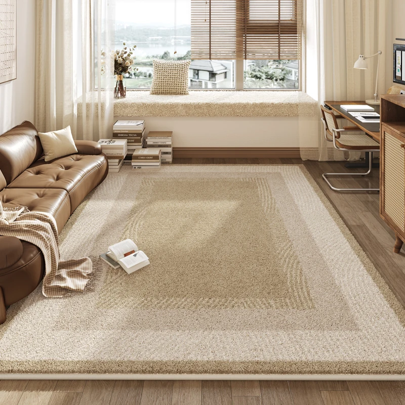French Style Carpets for Living Room Fluffy Soft Bedroom Decor Carpet Retro Cream Cloakroom Plush Rug Thickend Bedside Floor Mat 2