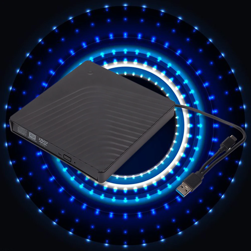 노트북 노트북 버너용 광학 드라이브 외장 인클로저, USB 3.0 C 타입 DVD CD 드라이브 박스, 9.5mm, 12.7mm