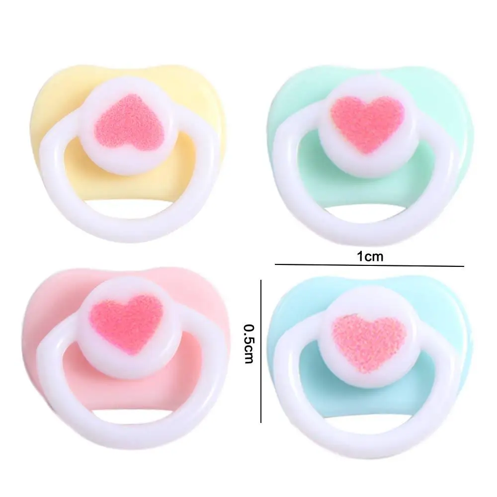 4Pcs Pacifier Model Mini Doll Pacifier Plastic Miniature BJD Doll Dummy Pacifier Cute Pink/Blue Doll Pacifier Accessories