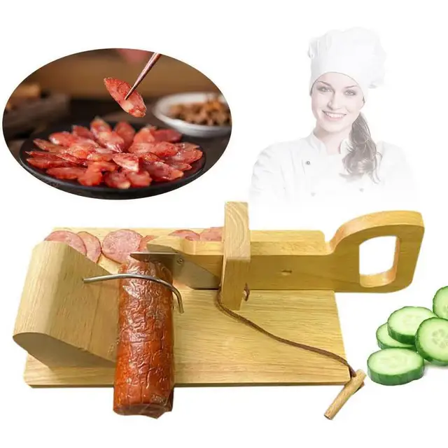 Stainless Steel Blade Sausage Slicer Rubber Tree Wood Sausage Cutter  Kitchen Gadgets And Accessories - Price history & Review, AliExpress  Seller - Shop4203013 Store