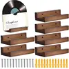 6PCS Wood Vinyl Record Shelf Wall Mount Small Wall Record Holder Display Shelf Vinyl Record Shelves Record Album Display Holder 1