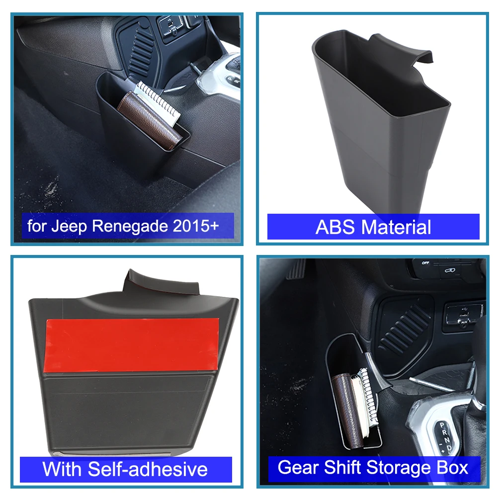Swgaunc Aufbewahrungsbox für Jeep Renegade BU 2015 2016 2017 2018 2019 2020  2021 2022 mit rutschfestem Pad : : Auto & Motorrad
