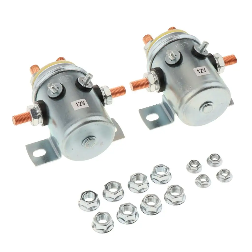 

2X Continuous Duty 12V 200A Solenoid for Winch Trailer Golf