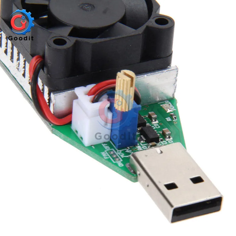 15W DC 3V-21V Electronic Test Load resistor USB Interface Battery Discharge Capacity Tester with Fan Adjustable Current Module 3