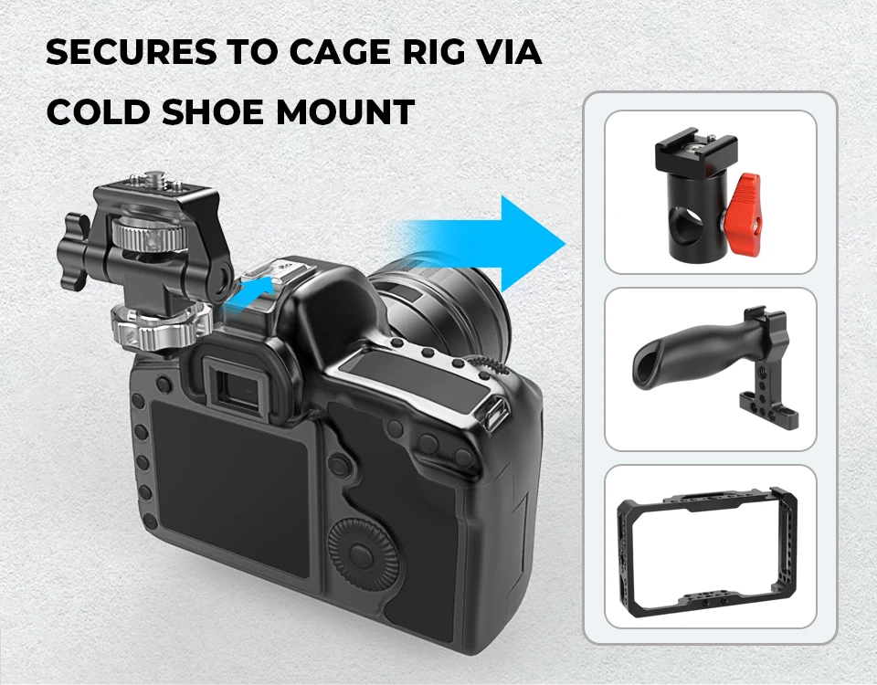 Monitor Mount Swivel and Tilt Adjustable Monitor Holder Support with 7cm NATO Ra