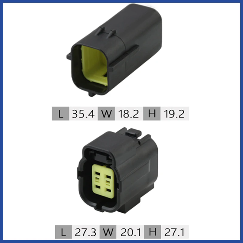 4 Pin Female Male Automotive Electrical Plug Waterproof Denso