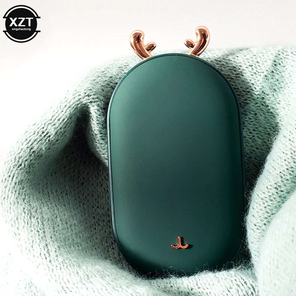 Winter Durable Useful Aluminum Alloy Heater Battery Pocket Warmer Portable USB Hand Warmer Cute for Mobile Power Hands