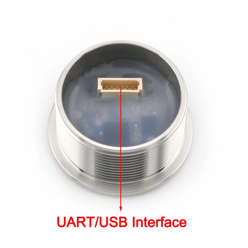 FP001-M25 DC3.3V 500 얼굴 인식 용량 UART USB 얼굴 인식 모듈 아두이노용 원형 표시등이 있는 단일 렌즈 스캐너