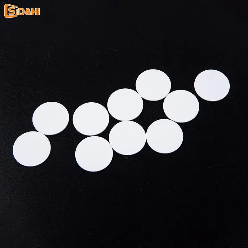 10Pcs NFC Ntag215 Coin TAG Key 13.56MHz NTAG 215 Card Label RFID Ultralight Tags Labels 25 Mm Diameter Round