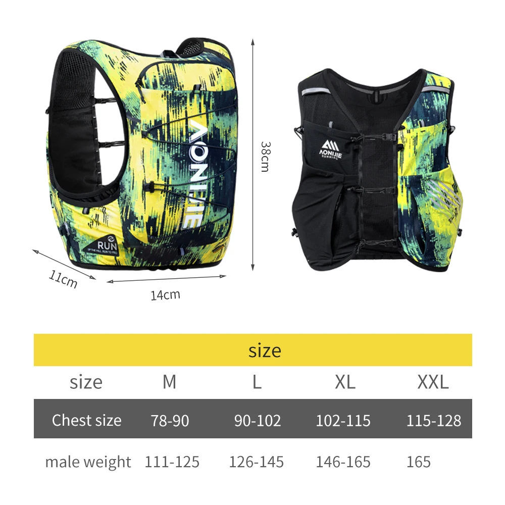 AONIJIE C9116-10L Hydration Pack High Capacity Running Hydration Vest for Cross-Country, Hiking Mountaineering and Marathon 4
