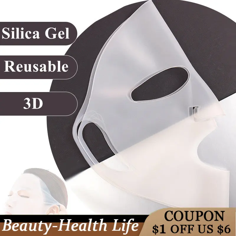 

1Pcs Reusable Silicone Face Masks Travel Holder Sheet Masks Moisturizing Facial Masks Cover Prevent Evaporation Beauty Skin Care