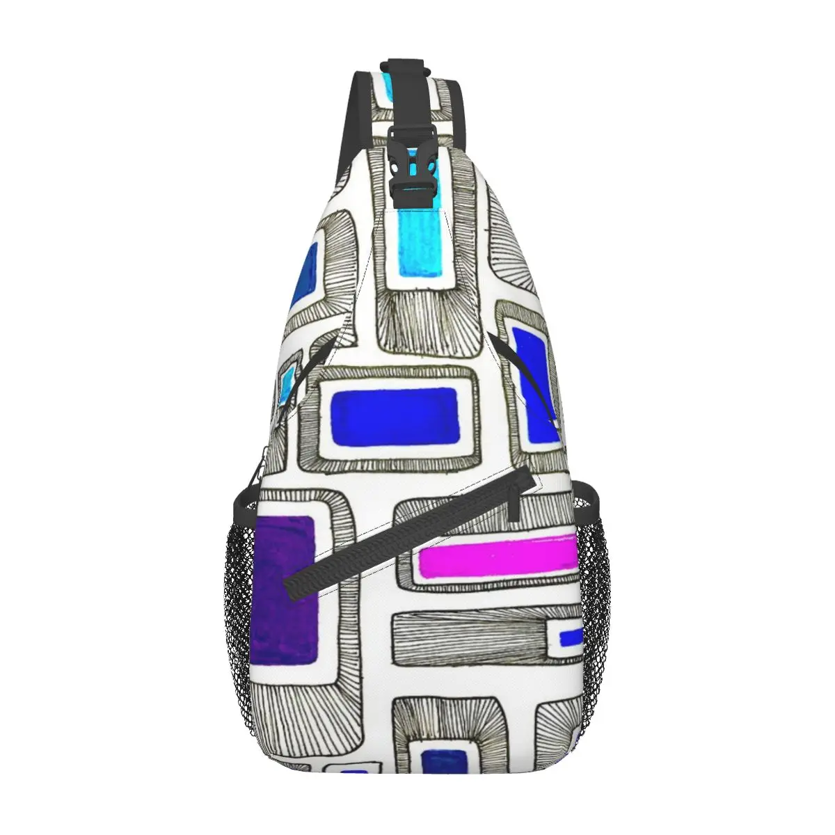 

Don't Think Inside The Box Chest Bag Retro With Zipper Mesh Bag For Office Cross chest bag Customizable
