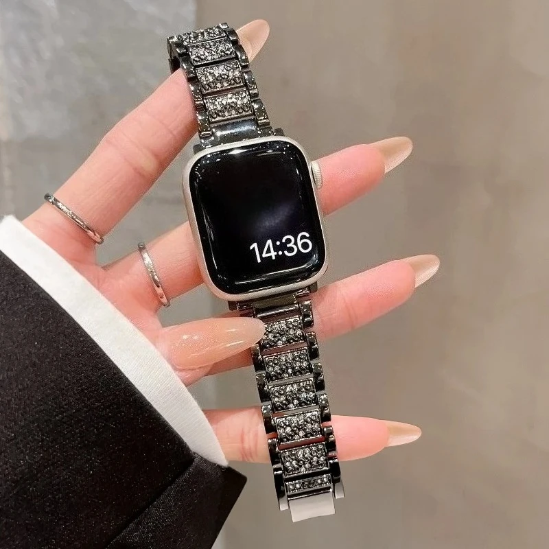 Luxurious Diamond Metal Bracelet Strap