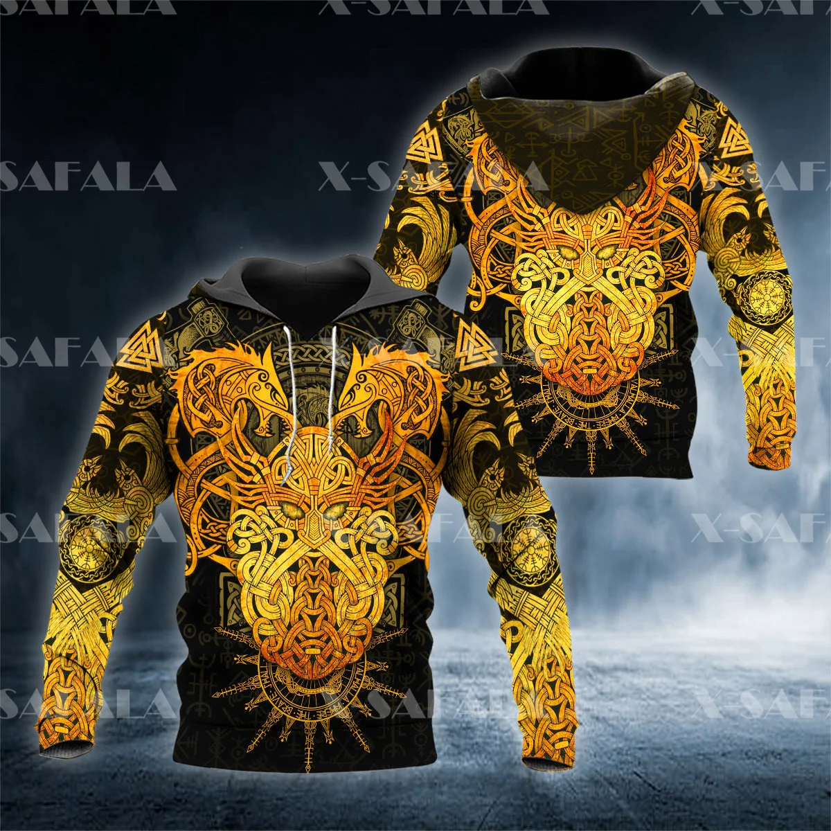 

Gold Odin King Viking Tattoo 3D Print Hoodies Man Women Harajuku Pullover Sweatshirt Casual Tracksuit Unisex Zipper Up Jacket
