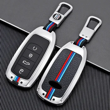 Nuova custodia per chiavi per auto in lega di zinco copertura completa per Chery Tiggo 8 Pro 2021 4 pulsanti telecomando proteggi accessori di copertura - Nuova custodia per chiavi per auto in lega di zinco copertura completa per Chery Tiggo