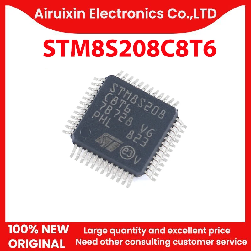 

100% новый и оригинальный STM8S208C8T6 LQFP48 1 шт./лот