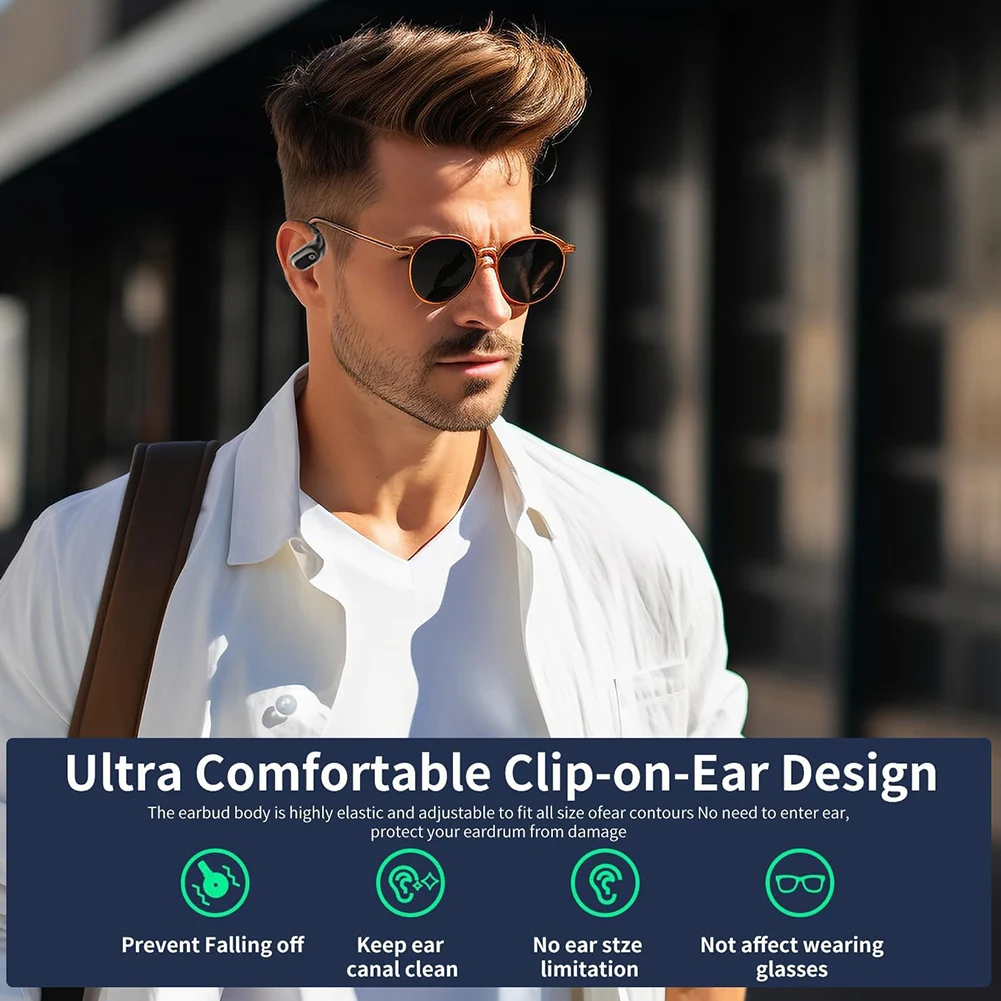 AI Real-time Two-Way Earbuds 138 Languages Bluetooth-Compatible 5.3 Translator Device Translation Earphones for Business Travel