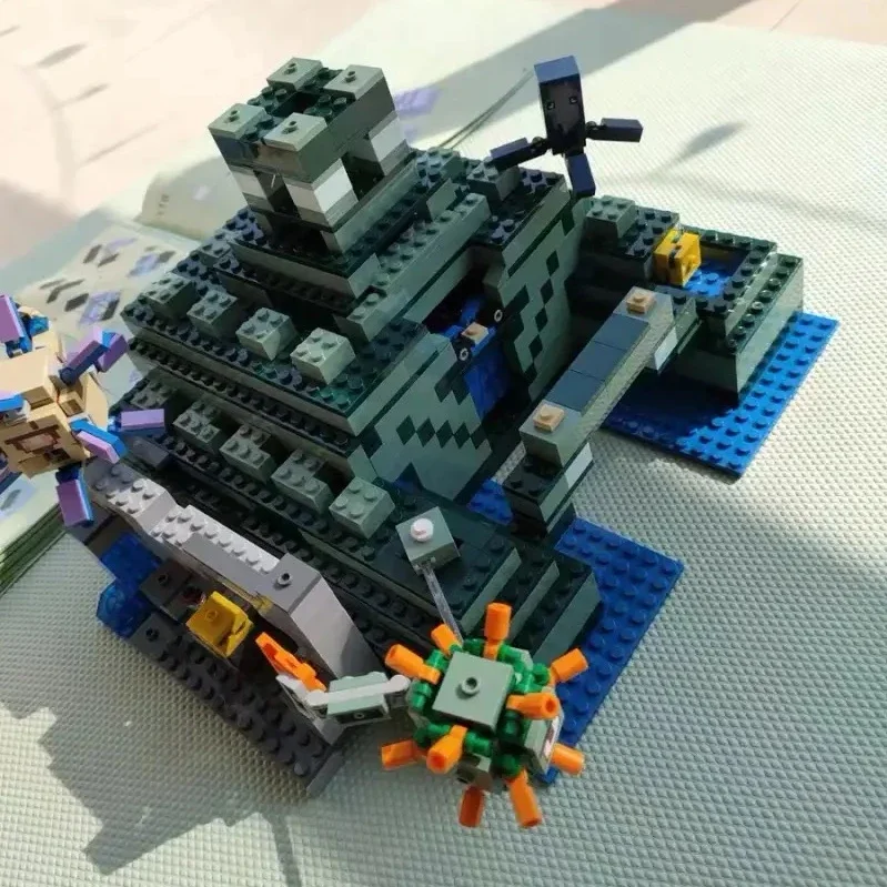 바다 기념물 쌓기 세계 빌딩 블록 모델, 빌딩 블록과 호환 가능, 크리스마스 선물