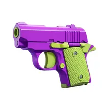 1PC Kids 3D Mini Model Gun 1911 Pistols Hand Toy Pistols For Boys Kids Toy Bullets No Fire Rubber Band Launcher Collection Gifts 1