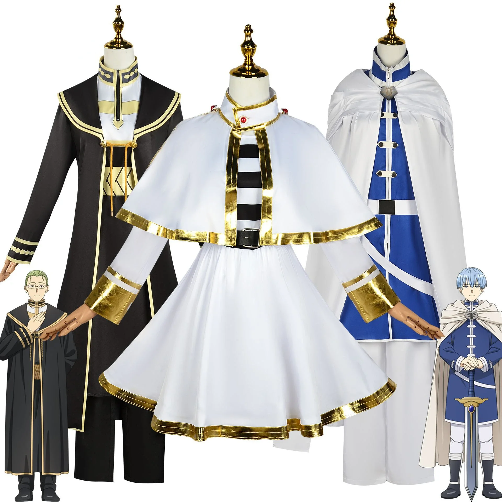 

Anime Frieren At The Funeral Frieren Himmel Heiter Magic Makes Cosplay Costumes Men Uniform Women Dress Accessory Suit Halloween