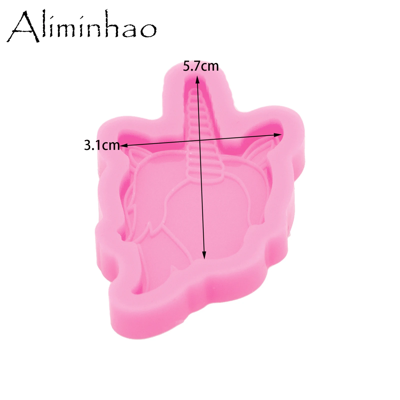 Dy0137 glänzende Einhorn kopf Silikon formen für DIY Schlüssel bund Epoxidharz Pferde form Handwerk Schokolade Fondant Sugar craft – Detail 7
