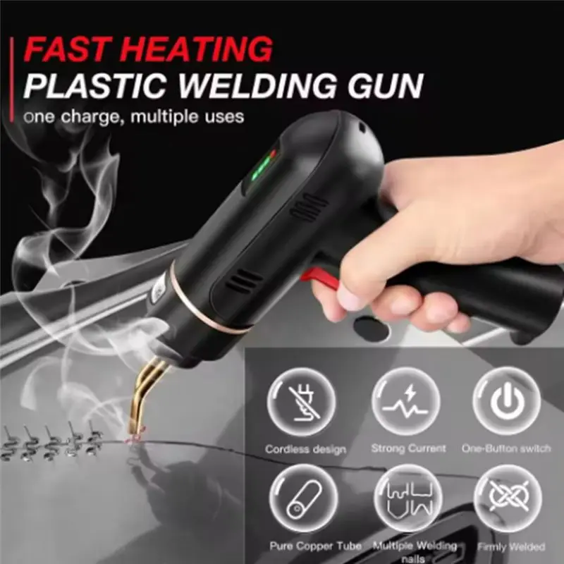 B14C 200W 5000Ahm 핫 스테이플러 플라스틱 자동차 범퍼 수리 키트 납땜 용접기 플라스틱 용접 도구 키트