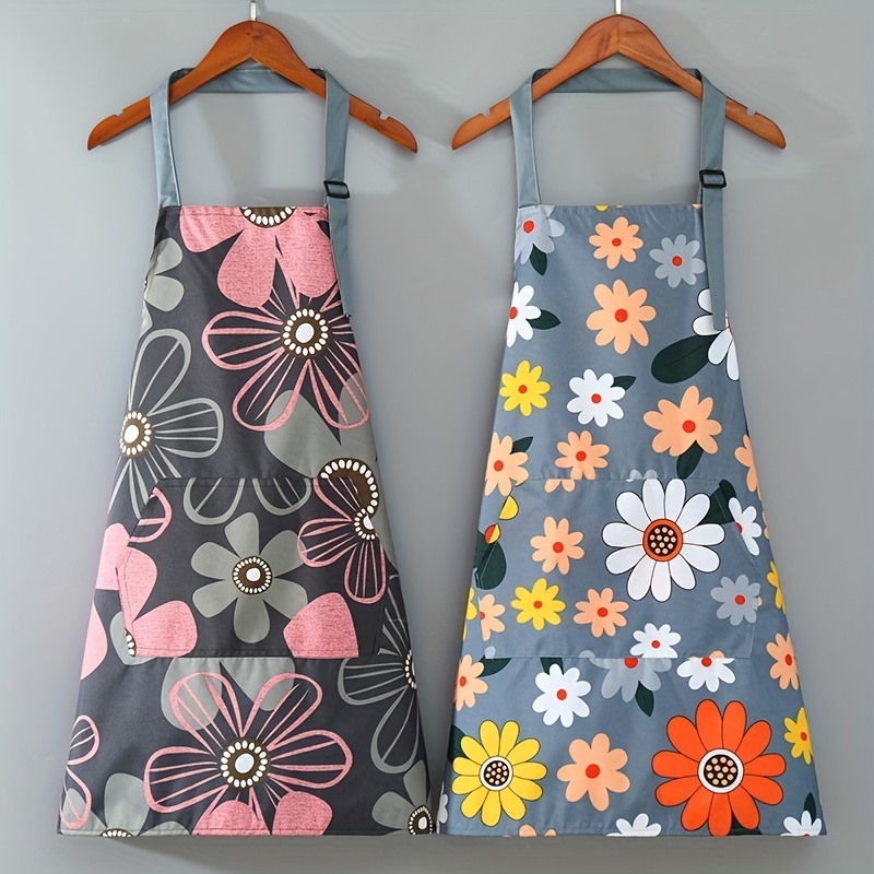 Floral Print Apron 1pc Floral Print for Gardening Cooking