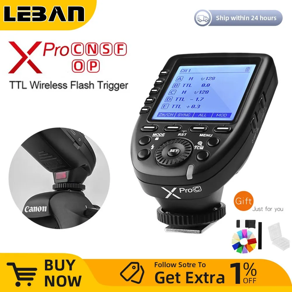 Godox Xpro-C Xpro-N Xpro-S Xpro-F Xpro-O Xpro-P 2.4G HSS TTL Wireless Flash Trigger for Canon Nikon Sony Fuji Olympus Pentax