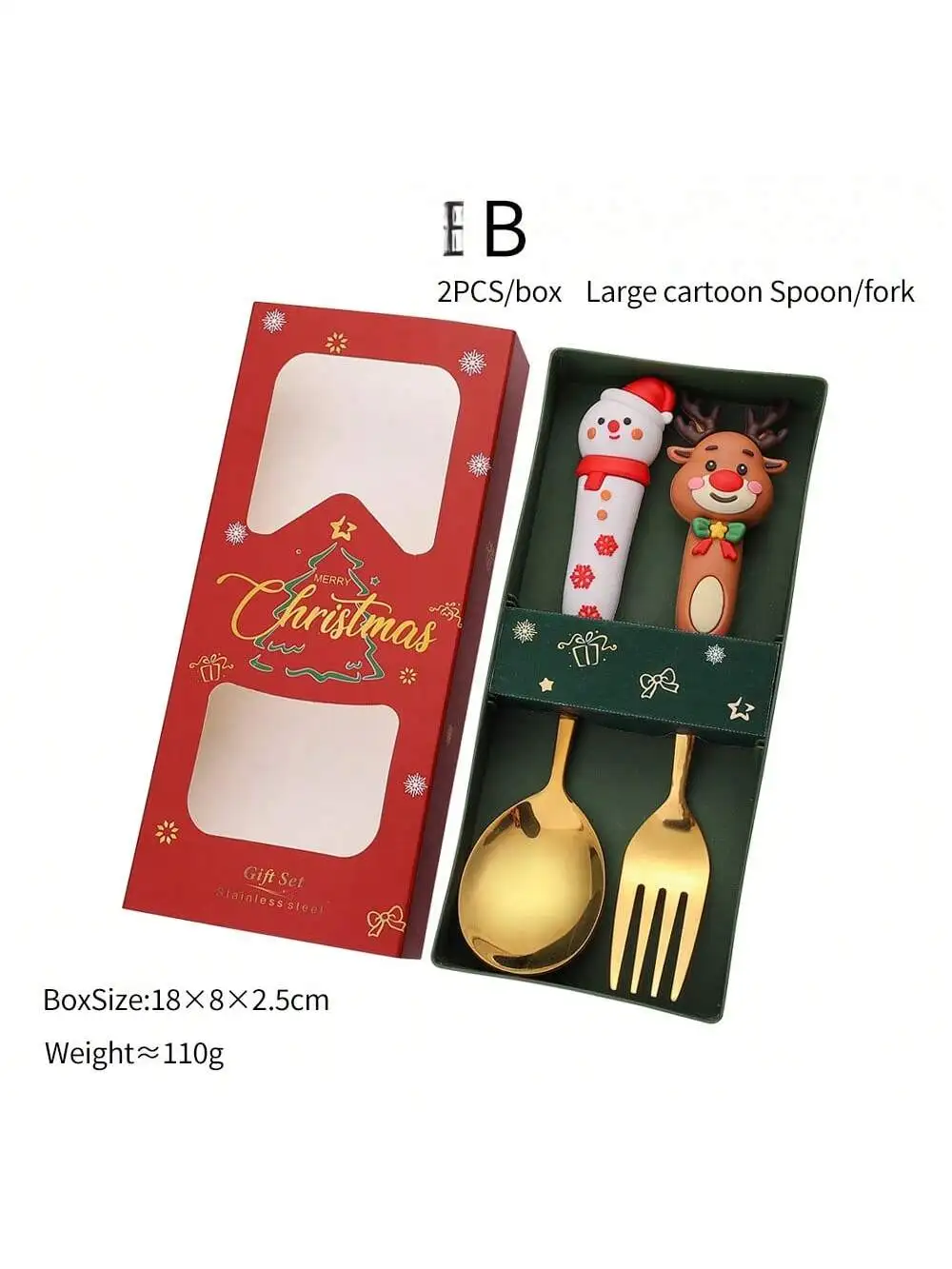 Christmas Spoon & Fork Set – Stainless Steel Tableware for Holiday Gifts Sdd4e5fe57cff46d6b23e1e4820e9d5a4Z