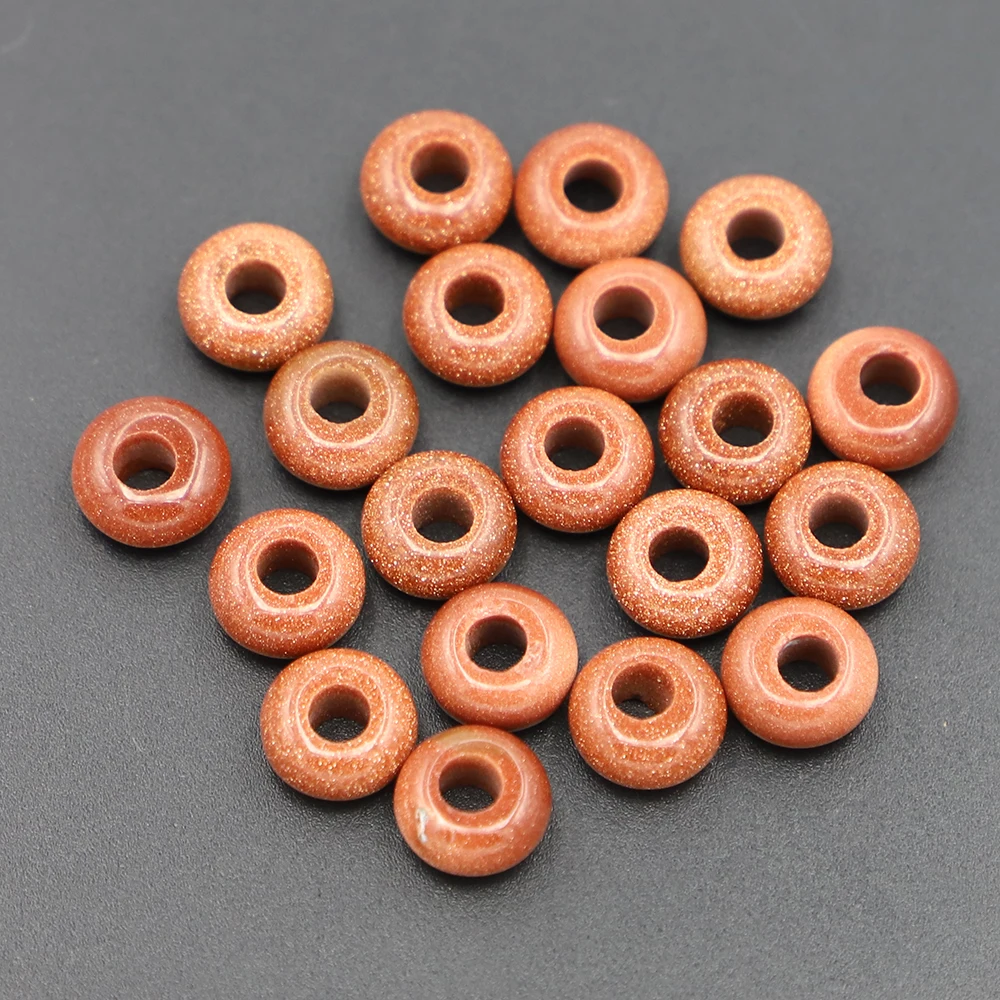 【Free Shipping】 Natural Crystal Agate Jade Abacus Large Hole Beads Hand-woven Accessories Materials DIY Jewelry Making 30Pcs/Lot