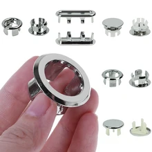 

1pc Wash Basin Overflow Ring Bathroom Basin Sink Overflow Ring Six-foot Round Insert Chrome Hole Cover Cap High Quality