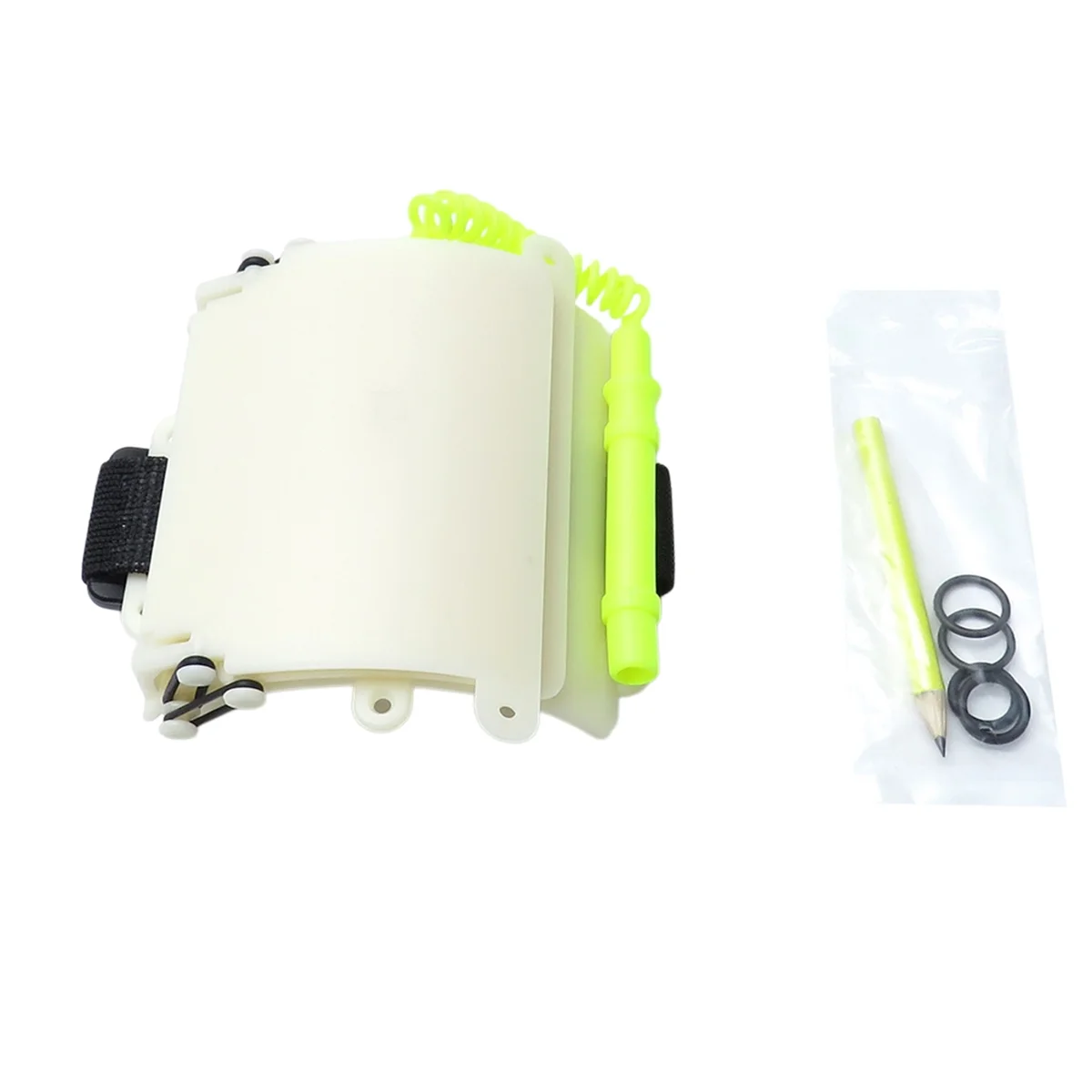 SEMOIC Luminous Underwater Triple Scuba Diving Wrist Writing Board with Pencil Arm 3 Panels Write Board
