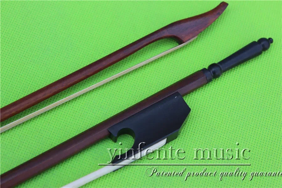 

X-0027 # One-Violin-Bow-Baroque-Model-Ebony-Fr o g-Sandalwood-Round-Stick-New-4-4