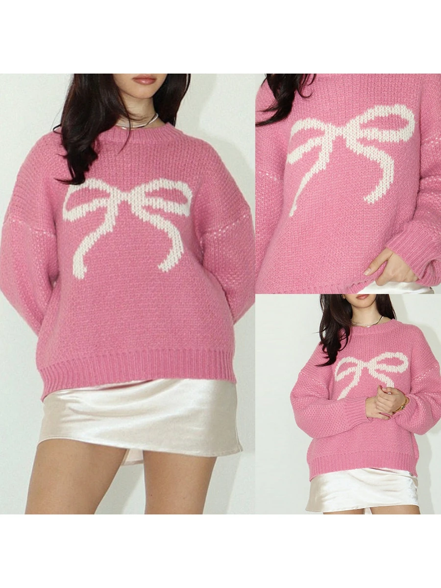 Women s Cable Knit Sweater with Ribbed Crew Neck and Long Sleeves - Cozy Pullover for Fall and Winter Fashionistas