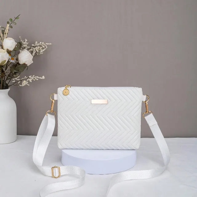 Commuter to work Solid color Low-key flat label Adjustable removable shoulder strap Women's shoulder bag Crossbody bag