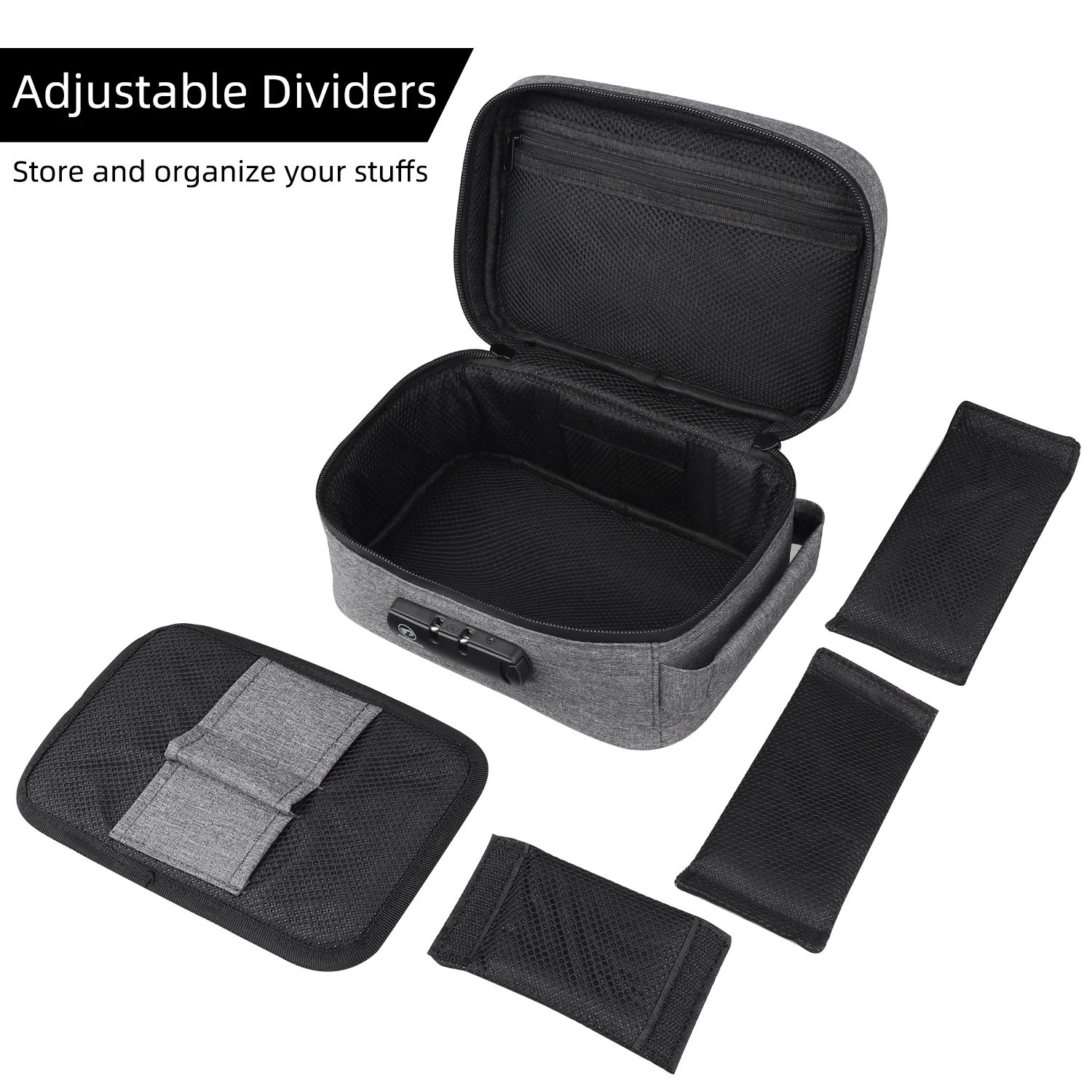 FIREDOG Smell Proof Case with Combination Lock Container Storage Bag 5