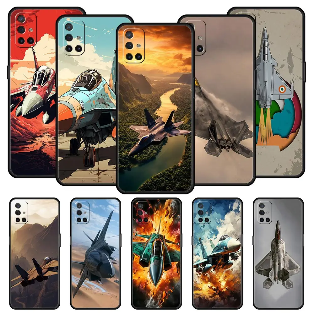 Fighter Planes Soft Black Phone Case