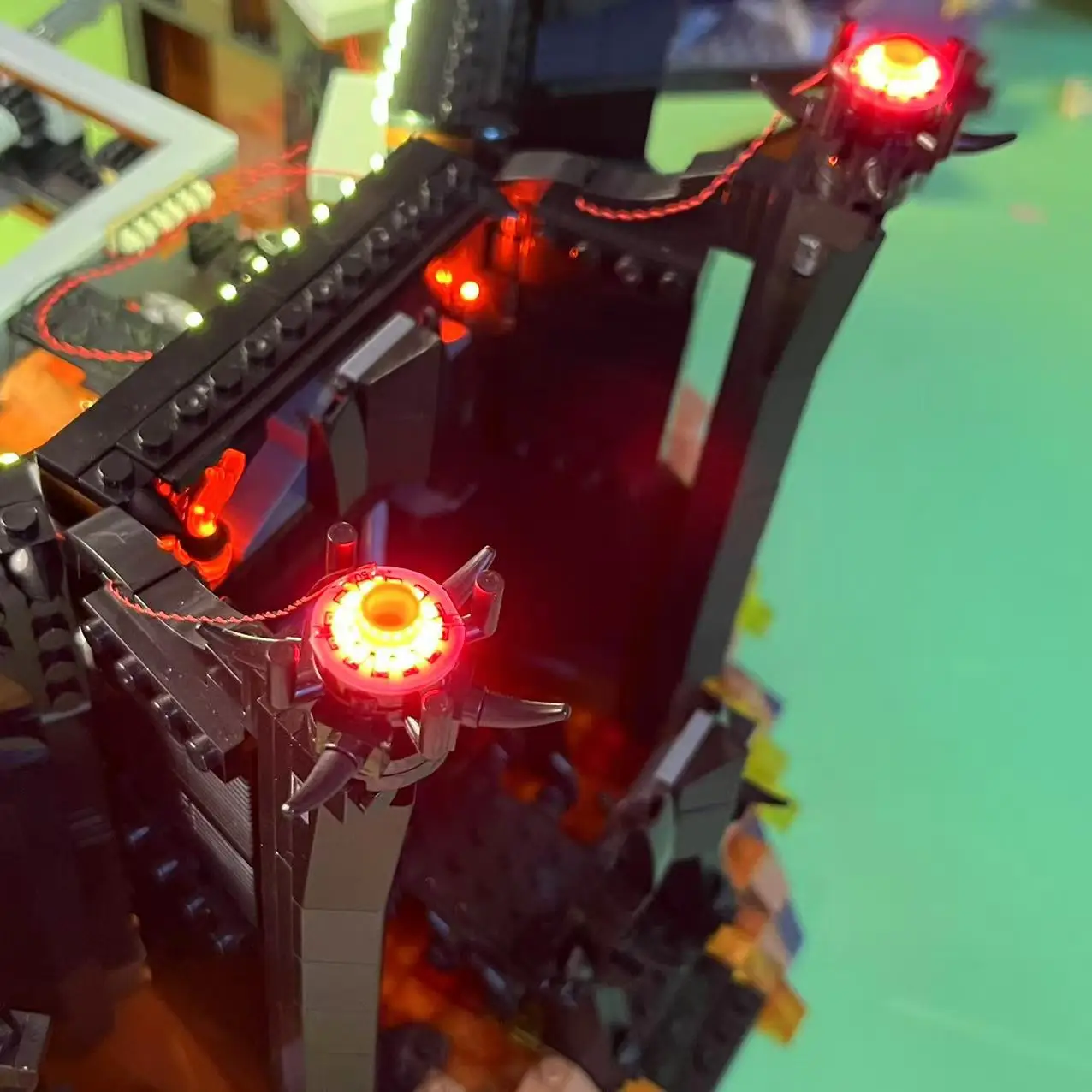 1PCS 15/30cm 미니 0.8mm 핀 호환 Led 원형 조명 레고 빌딩 블록 모델 용 12 입자 DIY 액세서리