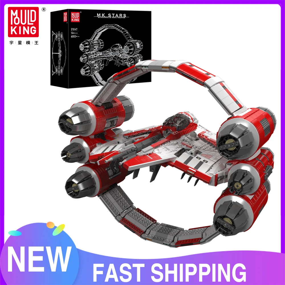 Mold King 21047 Star Destroyer Building Block L'Anello Interstellare Star Fighter Model Assembly Brick Toys Regali Di Natale Per Bambini