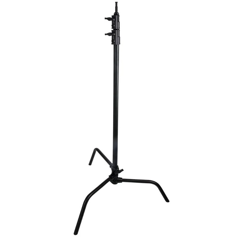 KUPO 20" Master C-Stand W/ Sliding Legs Maximum Height 199cm/78.3" W/ 5/8&rdquo; (16mm) Baby Stud CS-20M Silver/ CS-20MB Black