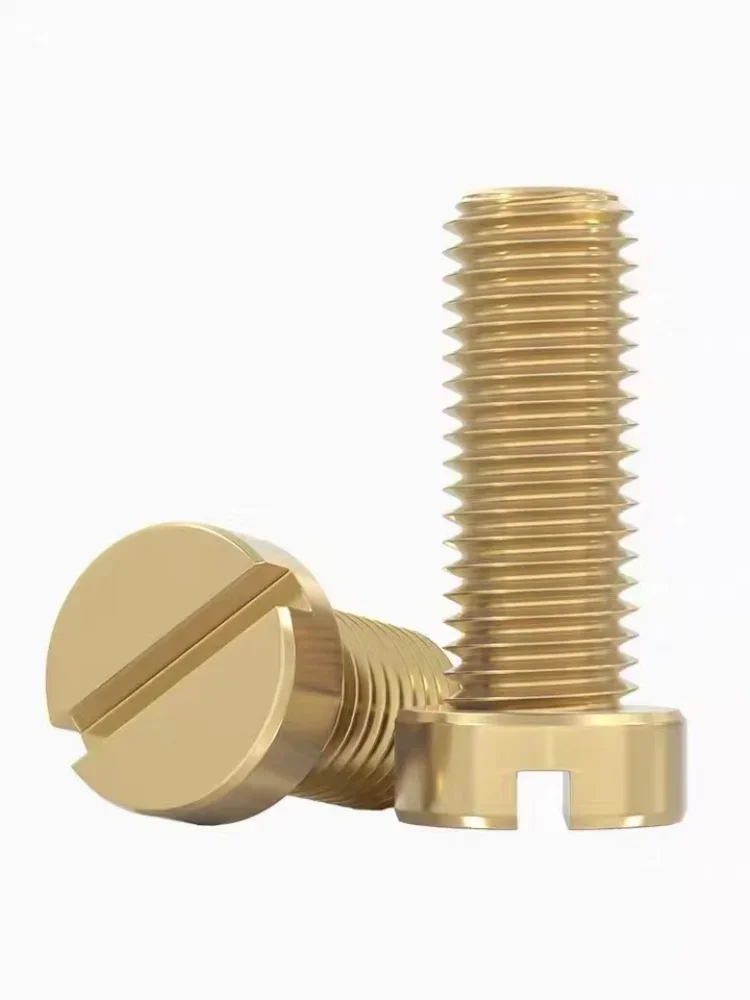 GB65 DIN84 ISO1207 Kupfer-Schlitz-Käsekopf-Schlitz-Nutschraube aus Messing – Detail 1