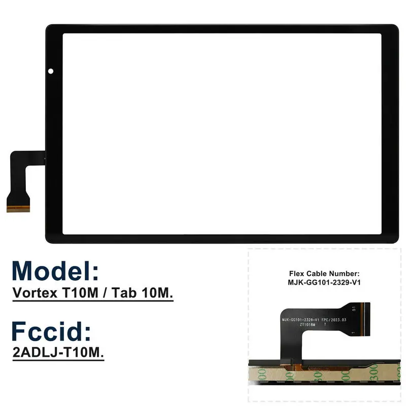 Painel de Vidro do Digitalizador do Tela Táctil para a Aba do Vórtice T10m T10m Pro T10m Pro Mais 101
