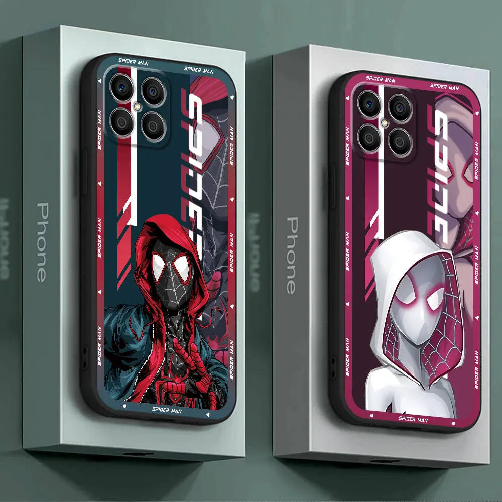 Marvel Spiderman Custodia Per Honor X8 4G 5G X8A 4G X9A 5G 8X X7 4G Cover In Silicone