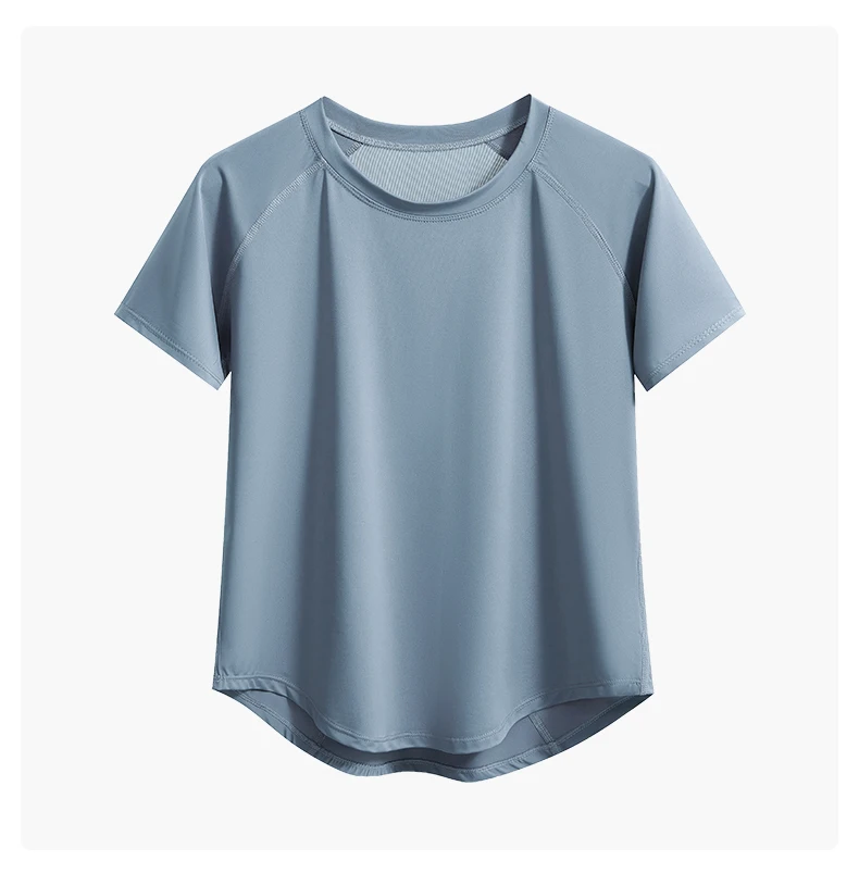 DRUR قمصان اليوغا الصيفية ملابس الصالة الرياضية النساء بلايز رياضية قصيرة الأكمام الجولة الرقبة سريعة الجافة تشغيل تي شيرت تجريب ملابس رياضية 2025