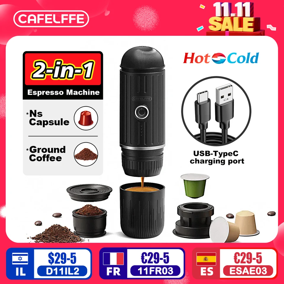 cafelffe コーヒーマシーン Amazon.co.jp: Cafelffe 3 in 1 Portable