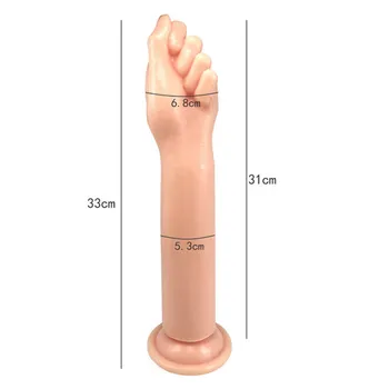 Unique Foot Hand Design Realistic Dildos Huge Penis Double Fist Female Masturbator Anal Beads Butt Plug Sex Toys For Two Couples 6