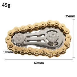 Stress - Relief Metal Fidget Spinner - Stylish Desk Toy for Relaxation and Home Decor (Golden)